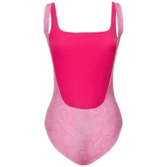 ETRO One-Piece Swimsuit with Paisley Print, Size 12, Pink, NWT - Picture 6 of 16